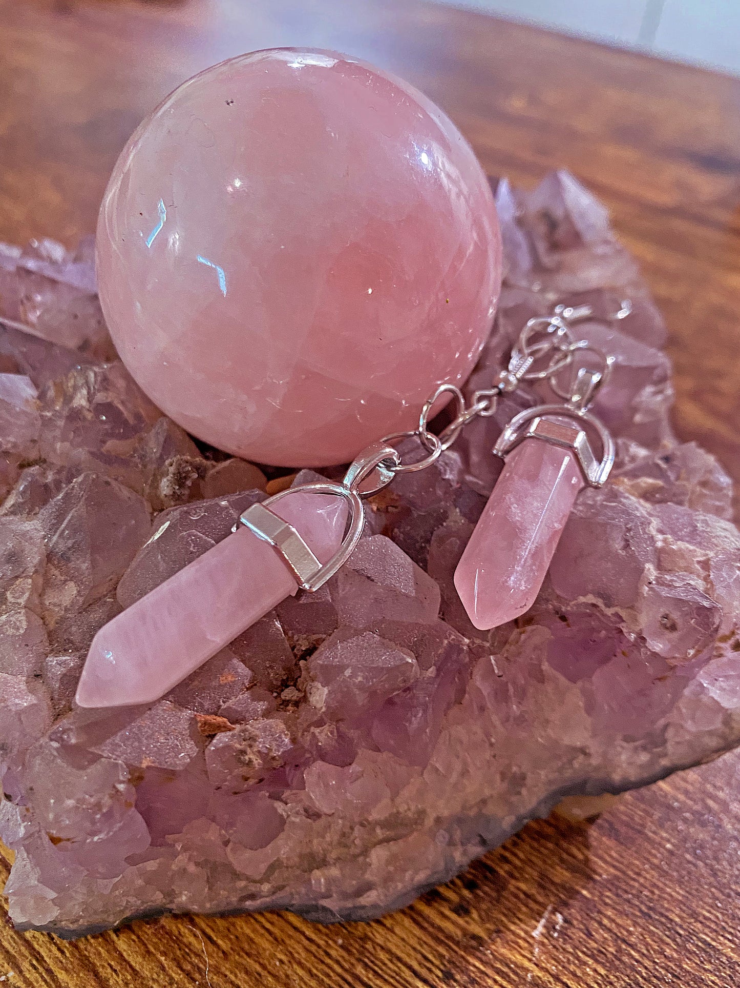 Rose Quartz Earrings